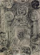 Mirror with Skeleton or The Devil-s Mirror James Ensor